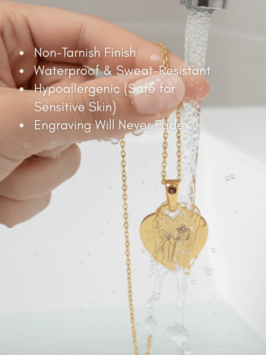 Soulmate Custom Engraved Photo Heart Necklace - Soulmate Customs