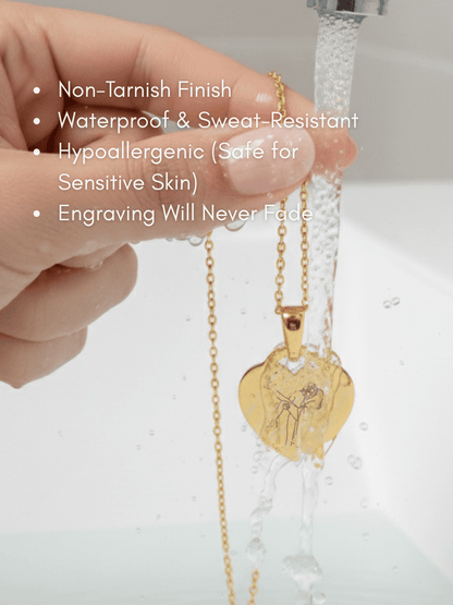 Soulmate Custom Engraved Photo Heart Necklace - Soulmate Customs