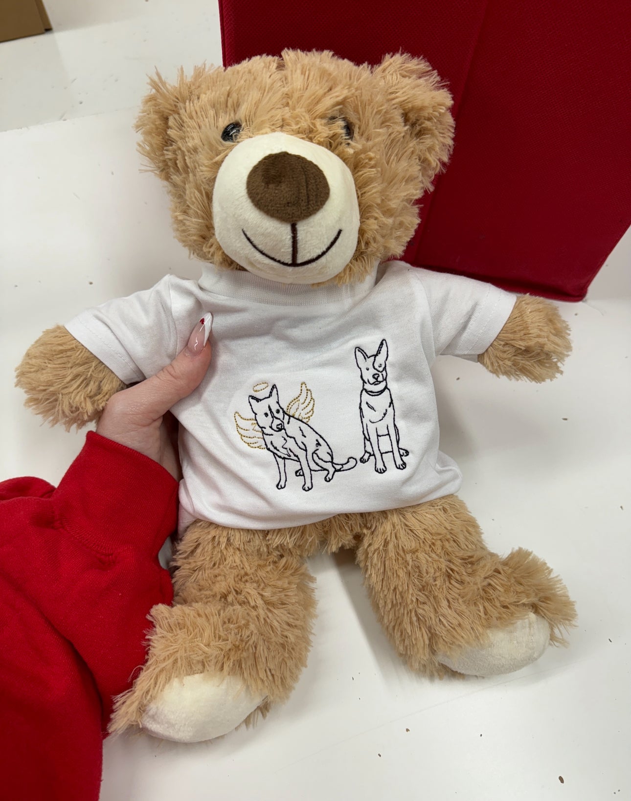 Custom Outline Embroidery Teddy Bear - Soulmate Customs