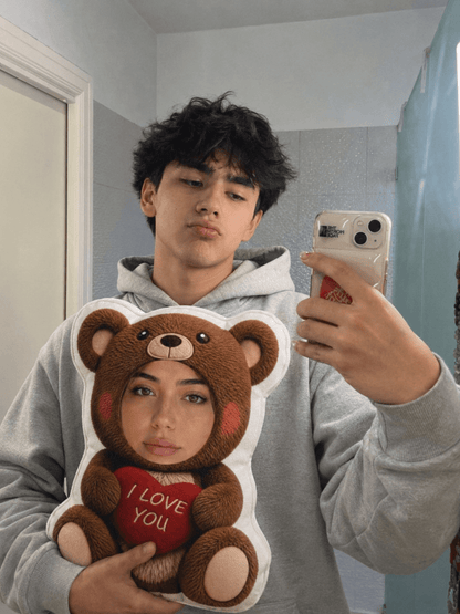 Custom Photo Teddy Bear Pillow - Soulmate Customs