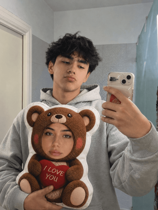 Custom Photo Teddy Bear Pillow - Soulmate Customs