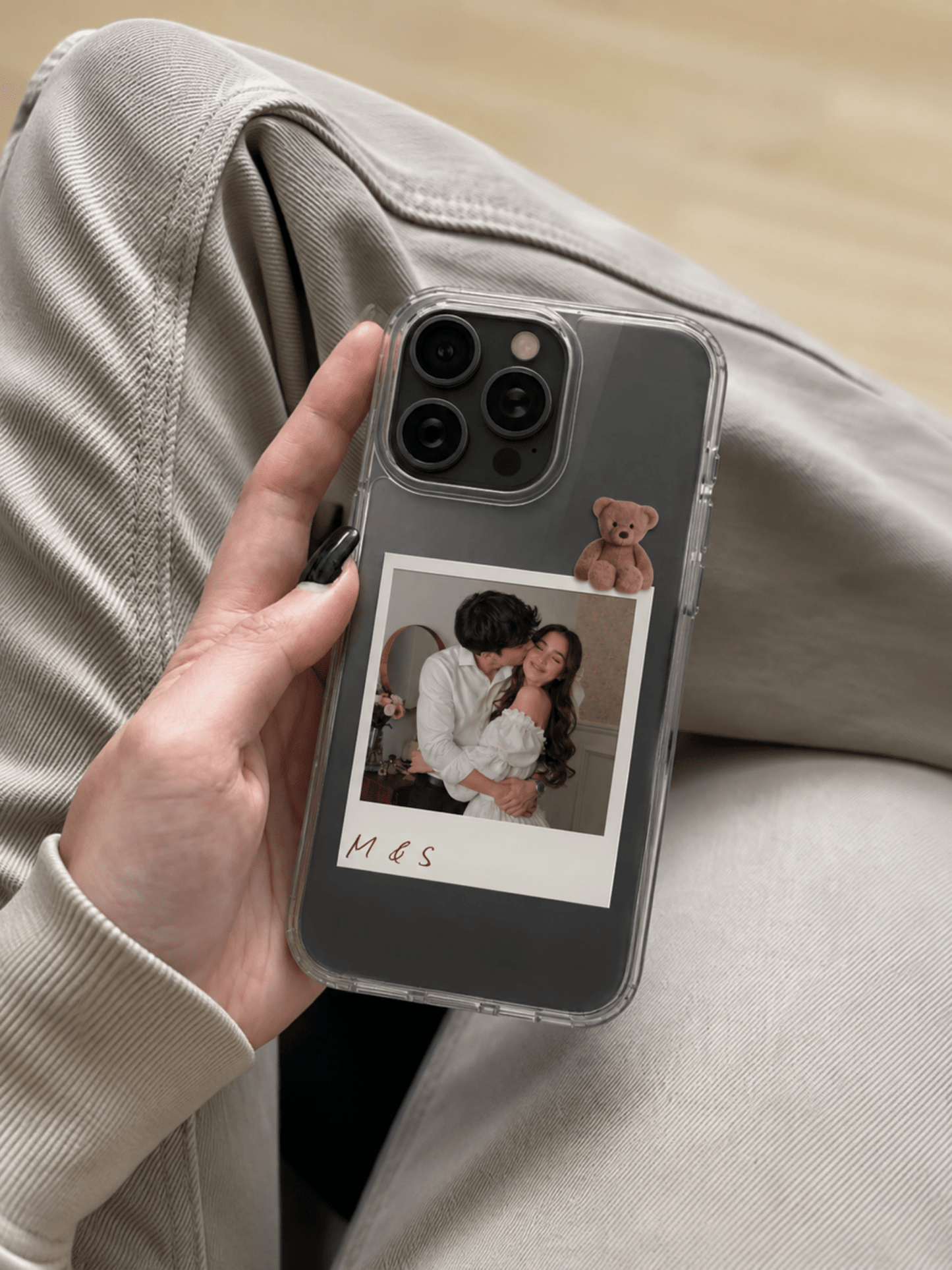Personalized Couple Polaroid Phone Case - Soulmate Customs
