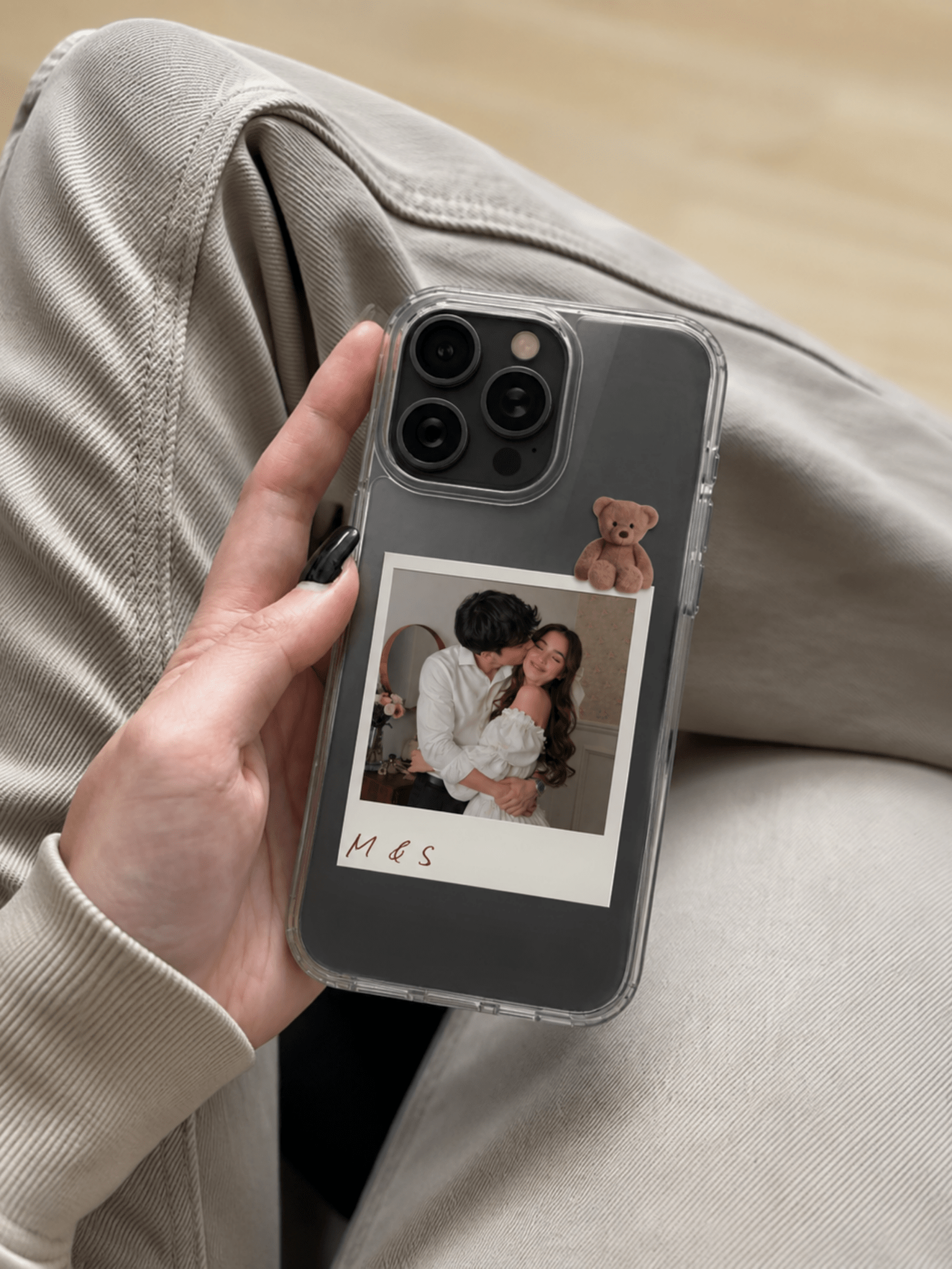 Personalized Couple Polaroid Phone Case - Soulmate Customs