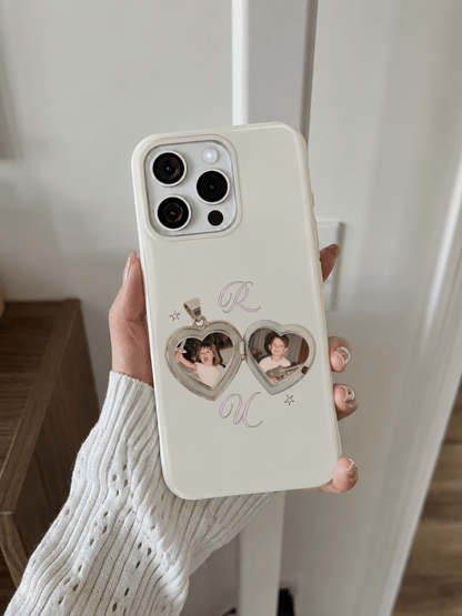 Personalized Couple Photo Heart Locket Phone Case - Soulmate Customs