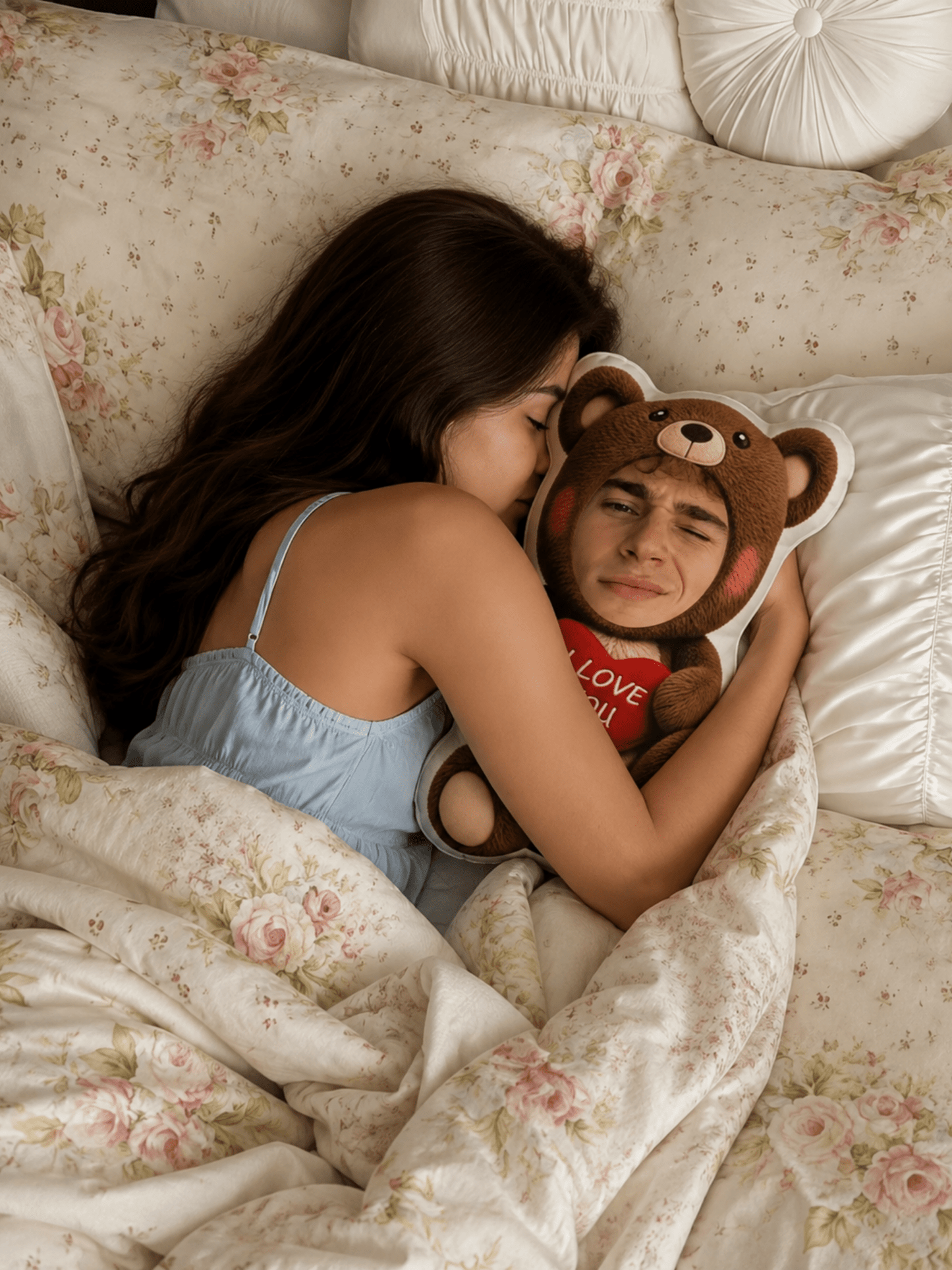 Custom Photo Teddy Bear Pillow - Soulmate Customs
