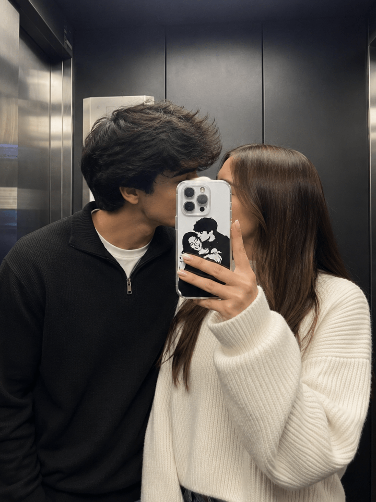 Personalized Couple Silhouette Phone Case - Soulmate Customs