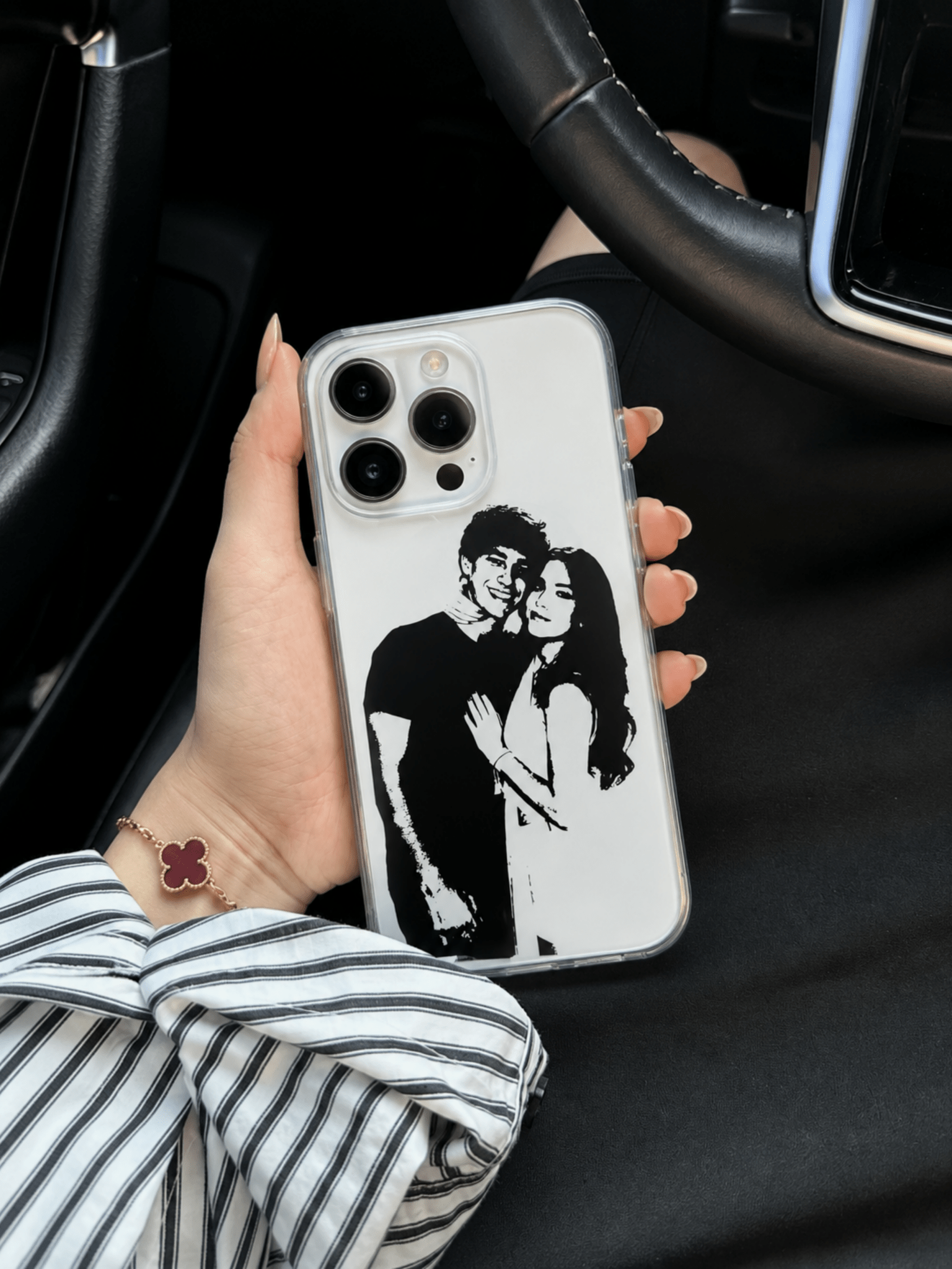 Personalized Couple Silhouette Phone Case - Soulmate Customs