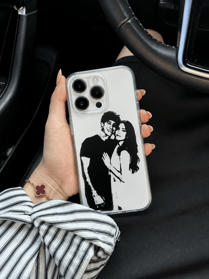 Personalized Couple Silhouette Phone Case - Soulmate Customs