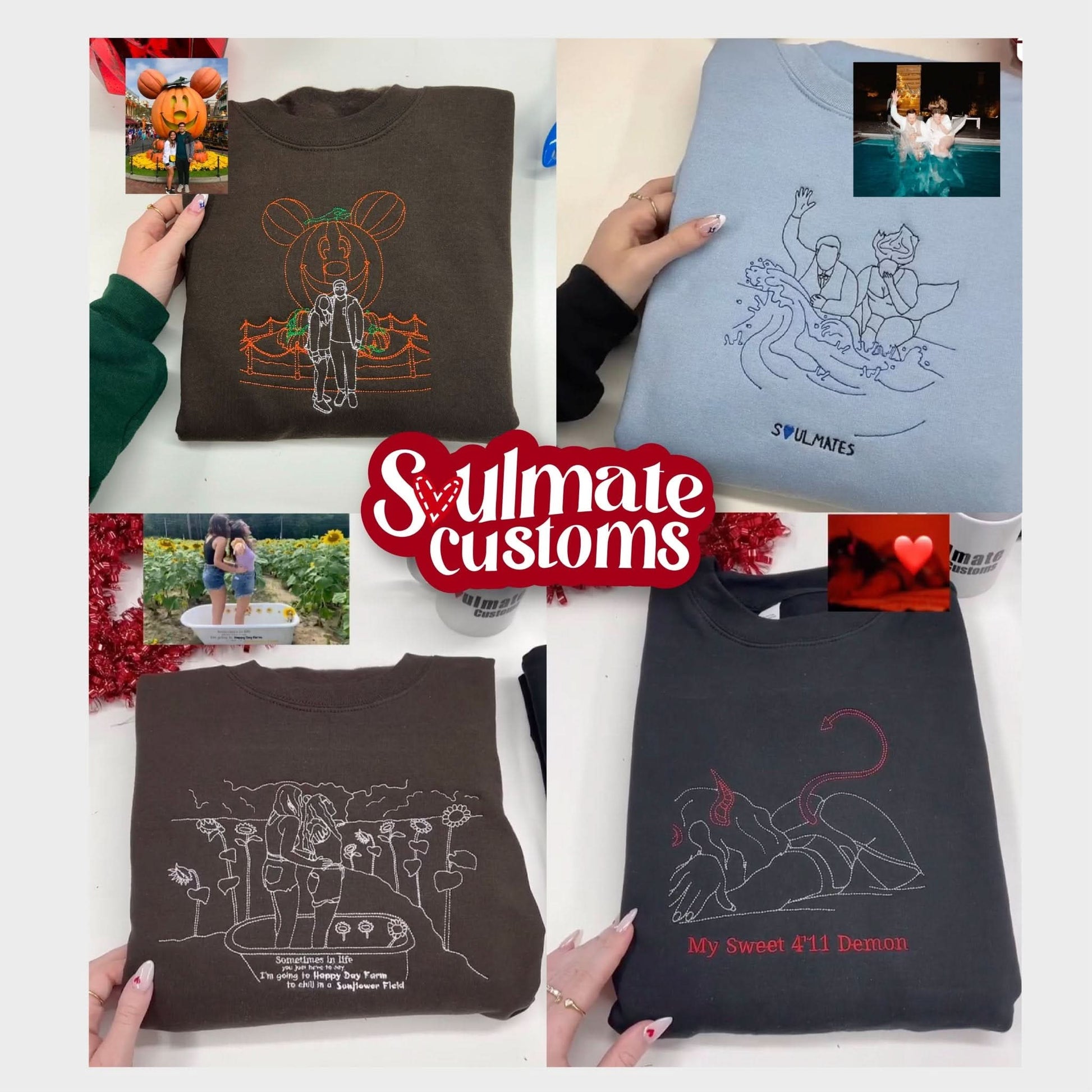 Embroidered Soulmate© Sweatshirt - Soulmate Customs