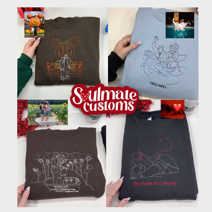 Embroidered Soulmate© Sweatshirt - Soulmate Customs