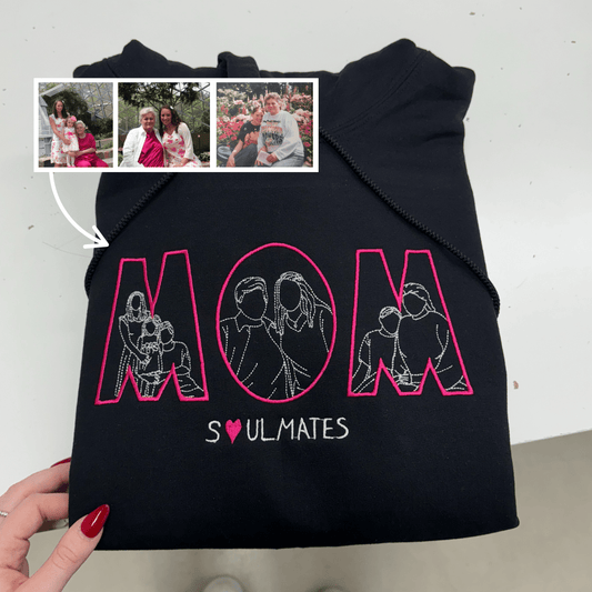 MOM Custom Photo Hoodie - 3 Photo Design - Soulmate Customs