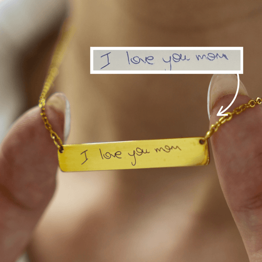 Custom Bar Necklace Personalized Message