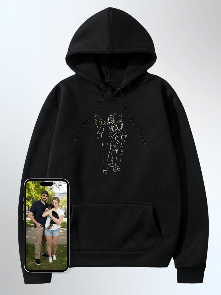 Memorial Custom Embroidered Photo Hoodie - Soulmate Customs