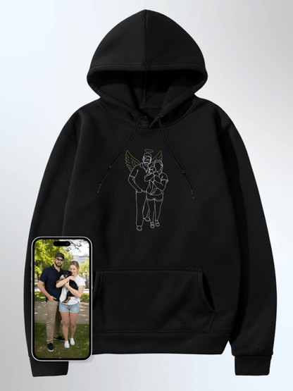 Memorial Custom Embroidered Photo Hoodie - Soulmate Customs