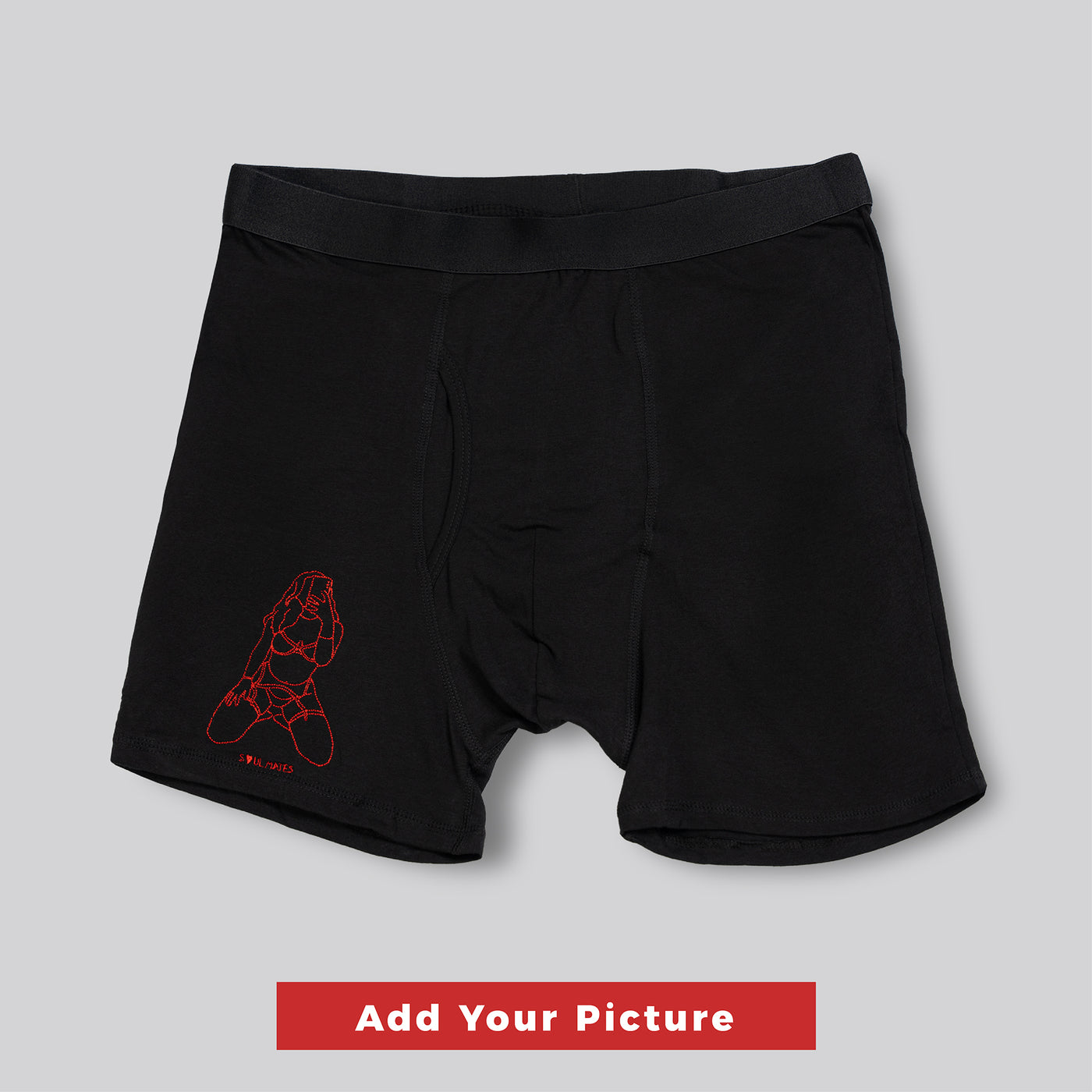 Embroidered Soulmate© Men's Underwear Boxers