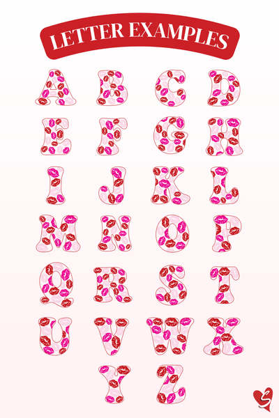 Letter Kisses for Him & Her - Soulmate Customs
