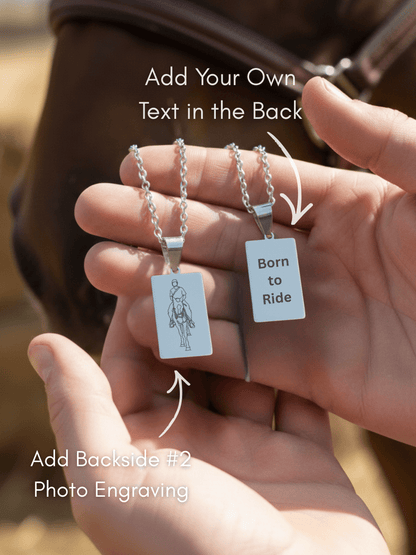 Pet Photo Engraved Tag Necklace - Soulmate Customs