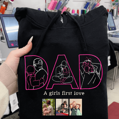 Embroidered "DAD" Hoodie - Soulmate Customs© - Soulmate Customs