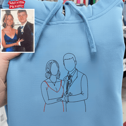 Custom Embroidered Photo Hoodie Final Sale - Soulmate Customs
