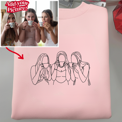 Custom Embroidered Photo Sweatshirt Final Sale
