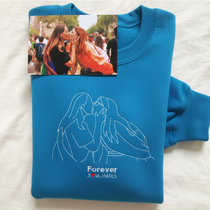 Custom Embroidered Photo Sweatshirt Final Sale