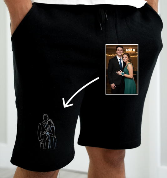 Custom Embroidered Photo Men's Shorts