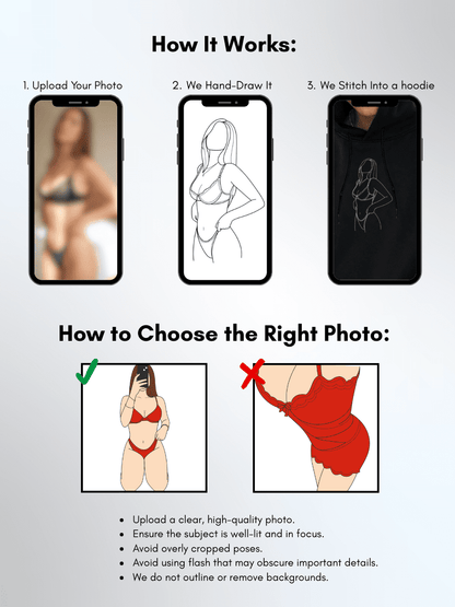 Spicy Custom Embroidered Photo Hoodie - Soulmate Customs