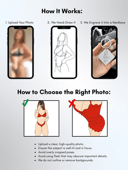 Spicy Custom Engraved Photo Keychain - Soulmate Customs