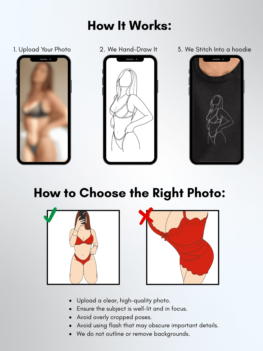 Spicy Custom Embroidered Photo Sweatshirt - Soulmate Customs