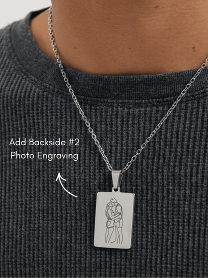 Soulmate Custom Engraved Photo Tag Necklace - Soulmate Customs