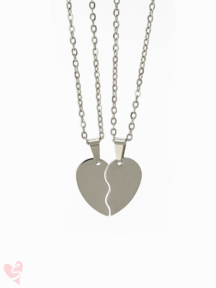 Custom Soulmate© Half Heart Initials Necklace