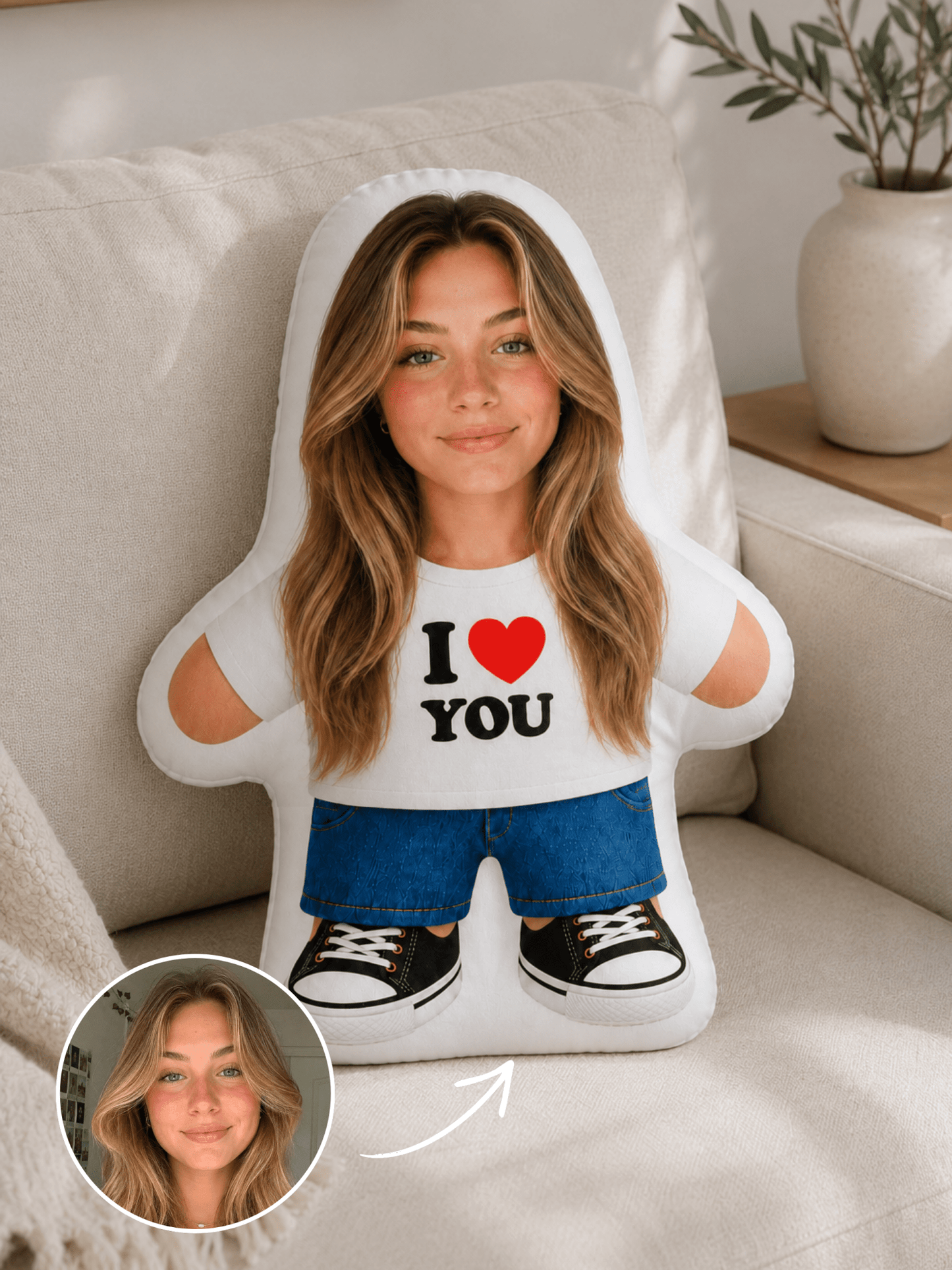 I Love You Photo Pillow - Soulmate Customs