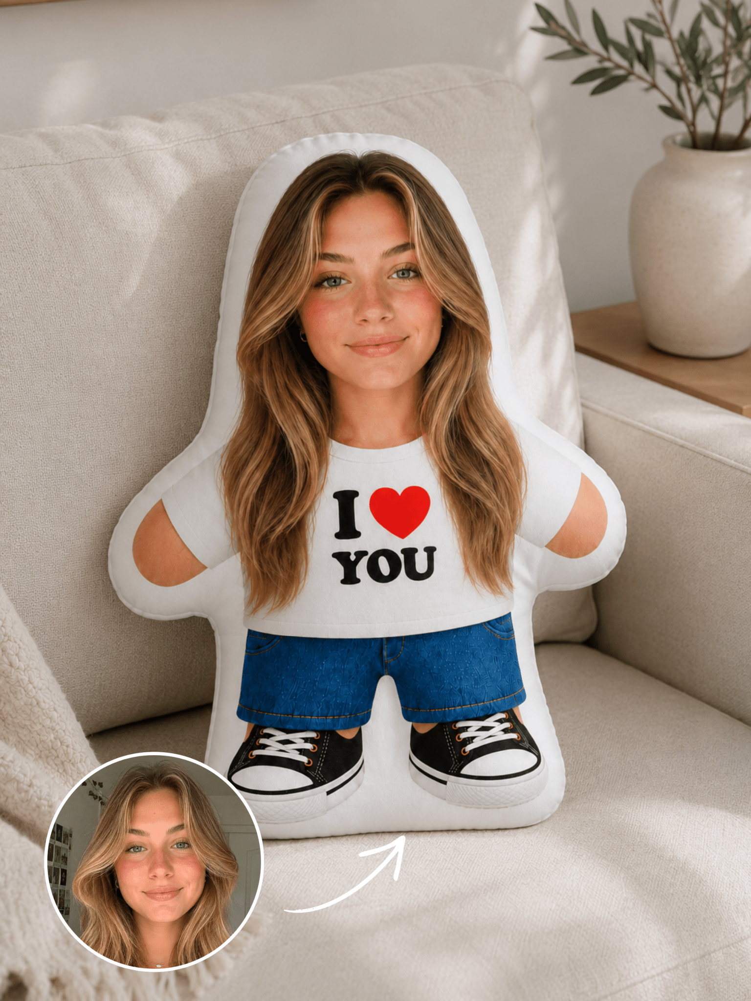 I Love You Photo Pillow - Soulmate Customs