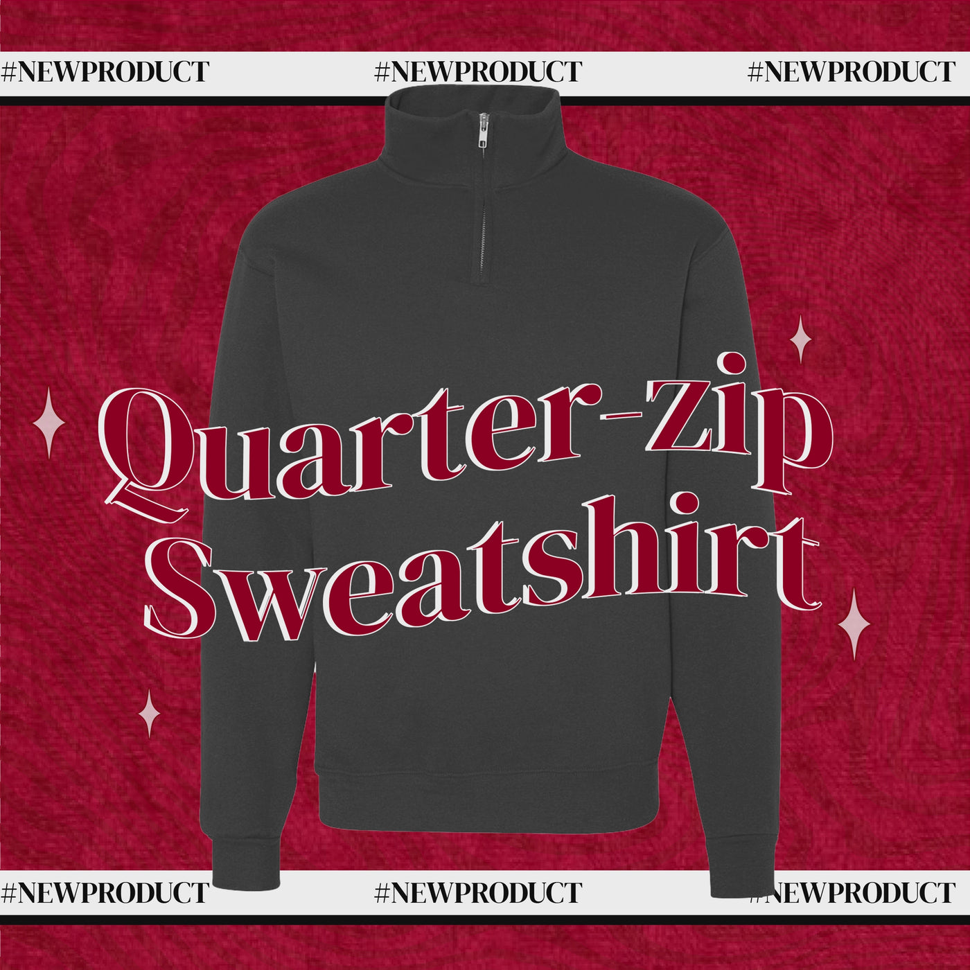 Embroidered Soulmate© Quarter-Zip Sweatshirt
