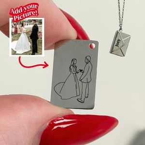 Custom Engraved Secret Letter Necklace - Soulmate Customs