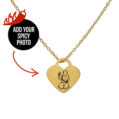 Custom Soulmate© Heart Necklace Spicy Outline - Soulmate Customs