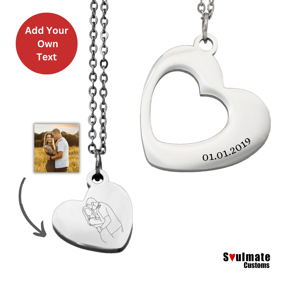 Custom Soulmate© Matching Heart Necklace