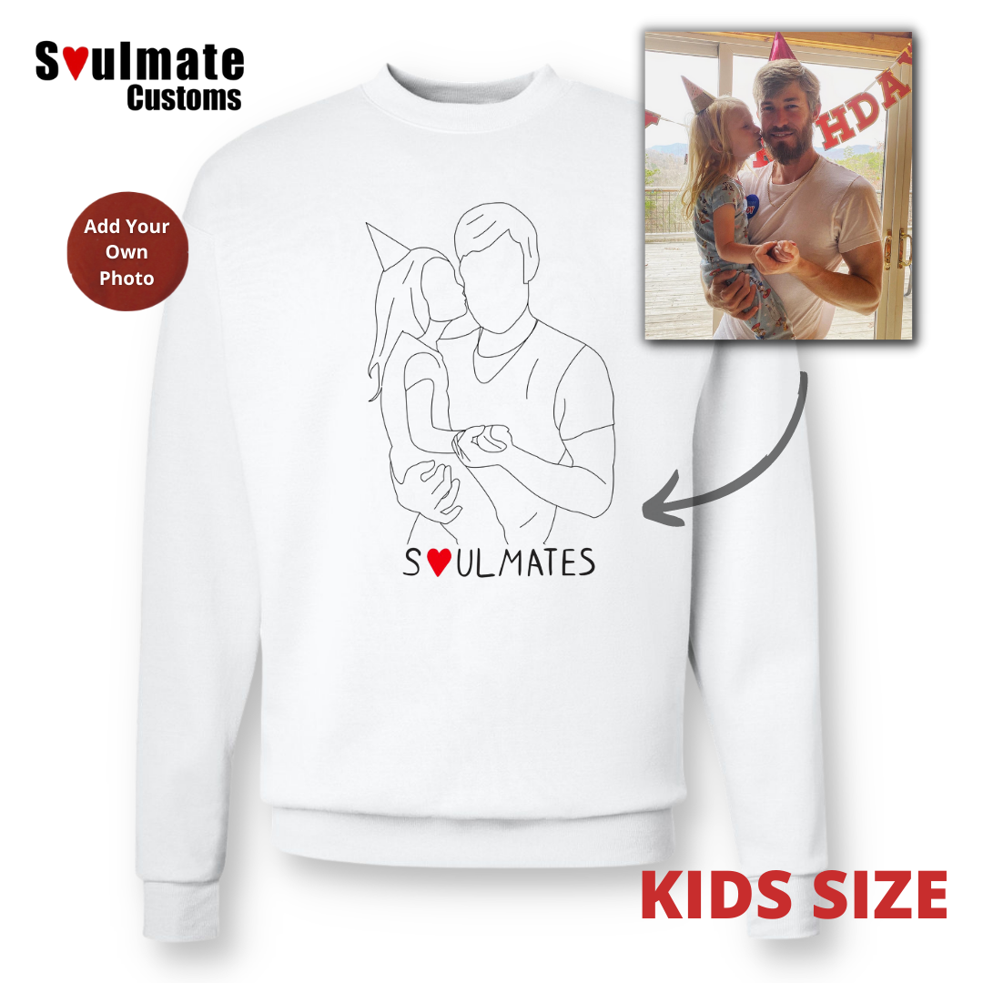 Custom Soulmate© Kids Size Embroidery Sweatshirt