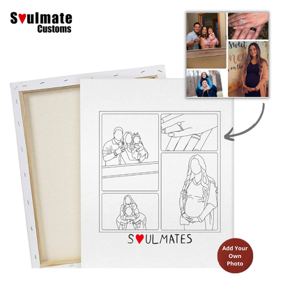 unique canvas personalized and embroidered. add your own image to canvas.home decor canvas personalized.
