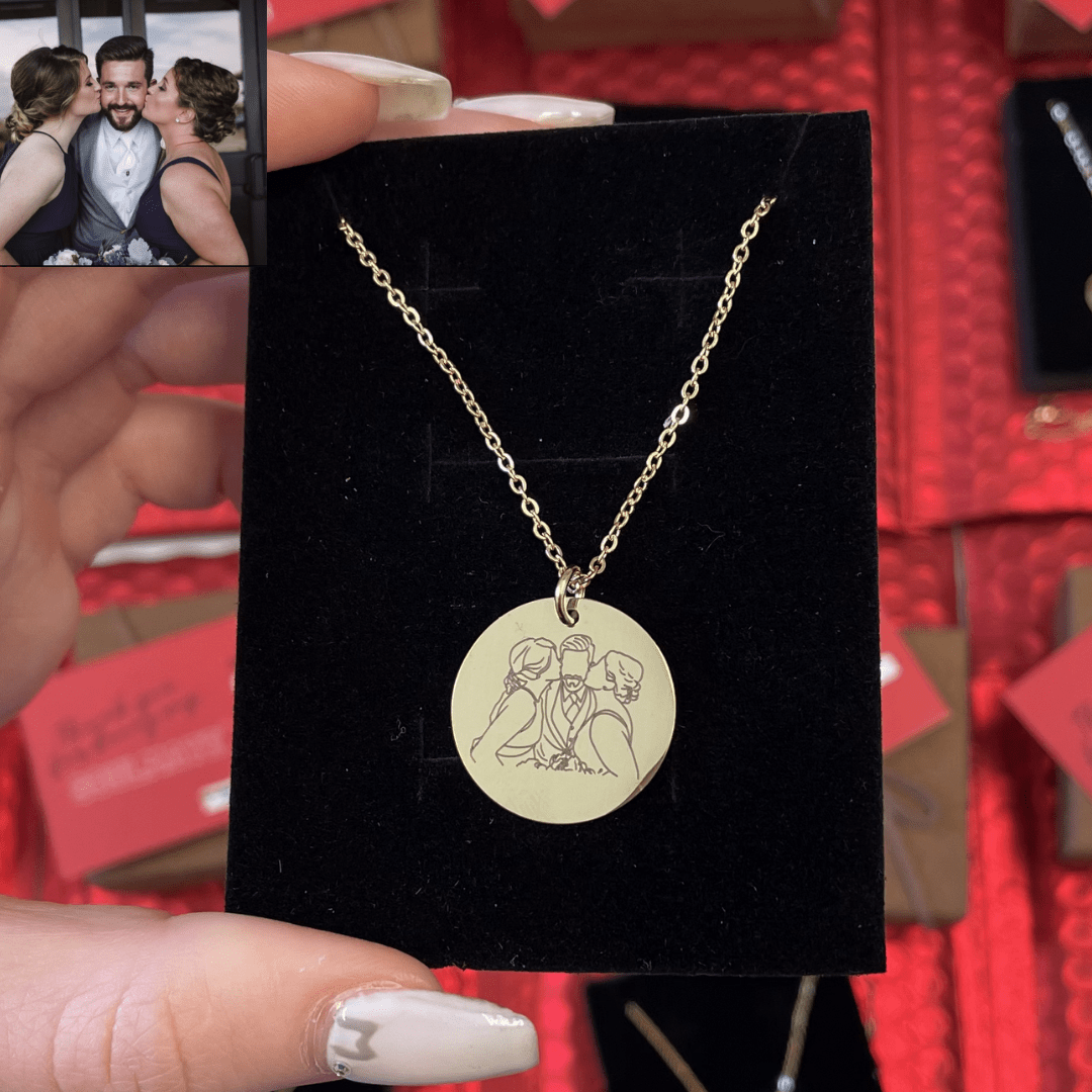 Custom Soulmate© Round Necklace Photo Outline - Soulmate Customs