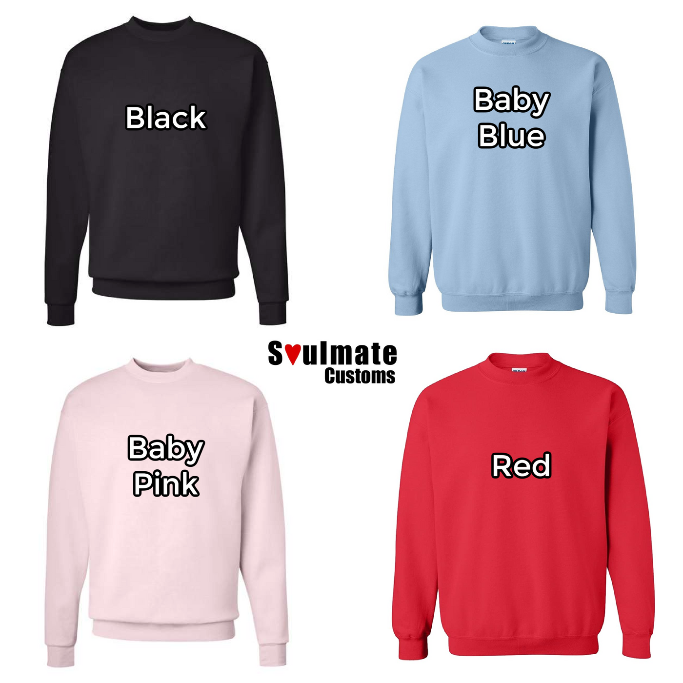 Personalized Sweatshirt anniversary gift embroidered image outline