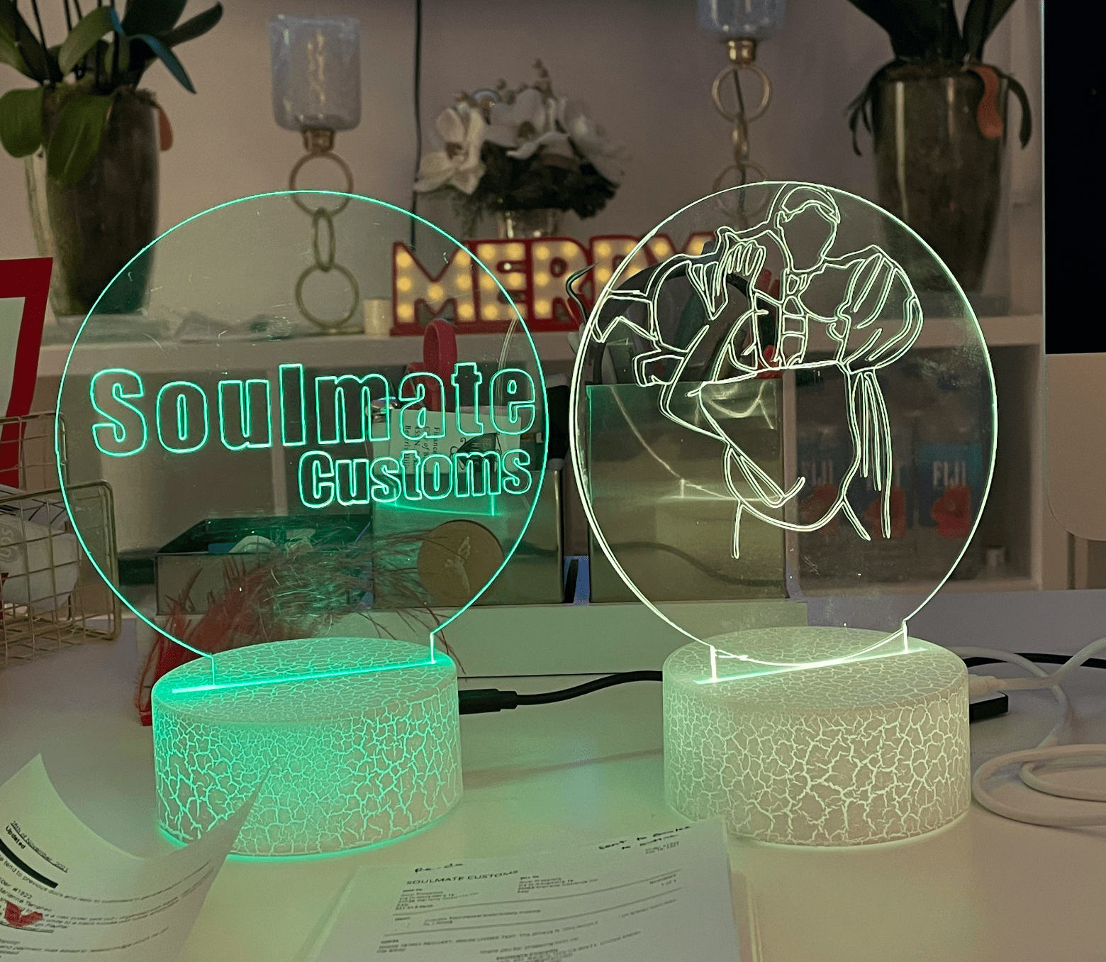 Custom Soulmate© Soul Lamp - Square - Soulmate Customs